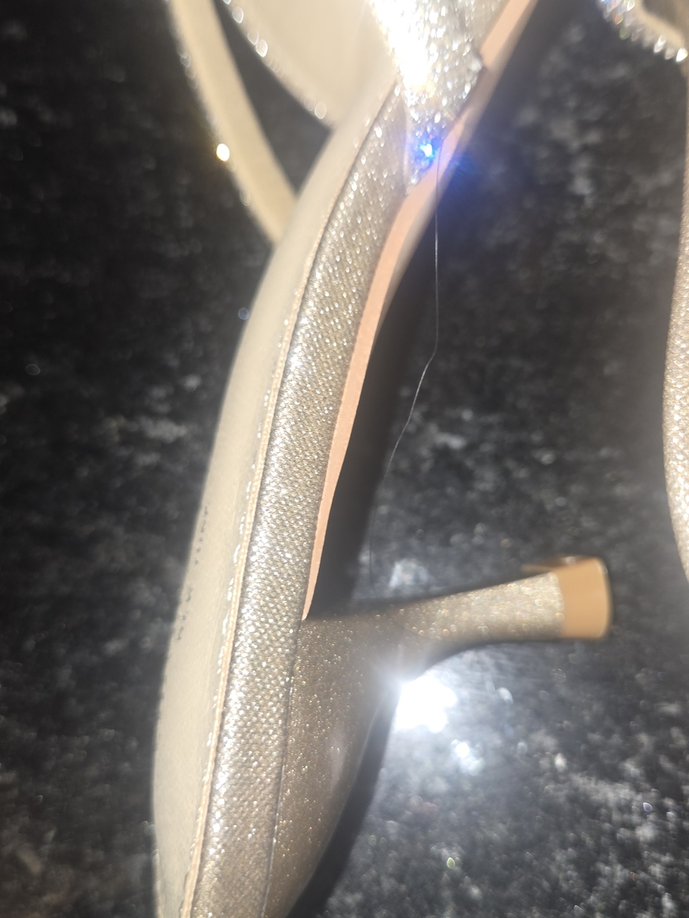 Olivia & Kate Glitter Slip-On Mules in Champagne - Picture 7 of 7